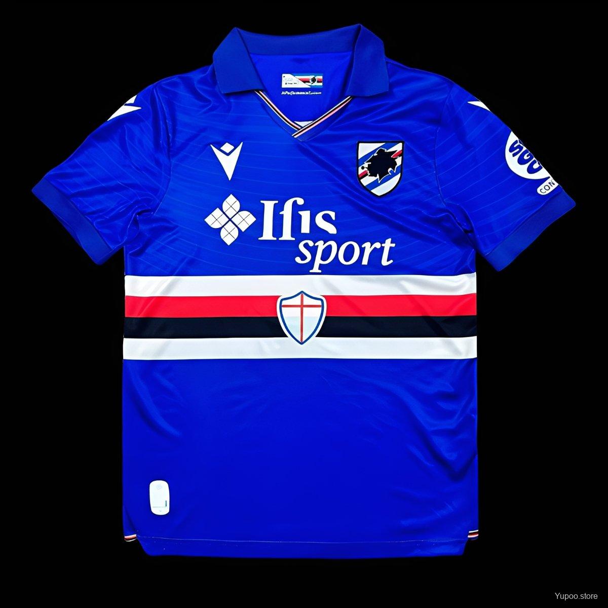 Camiseta de fútbol Sampdoria 2025/26 LOCAL MANGA CORTA VERSION FAN